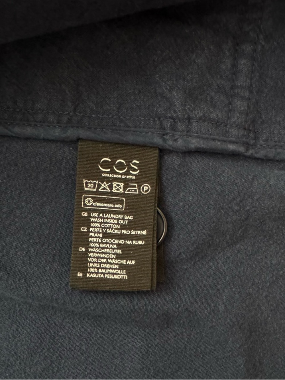 COS Navy Button-Front Jacket - Picture 2 of 3